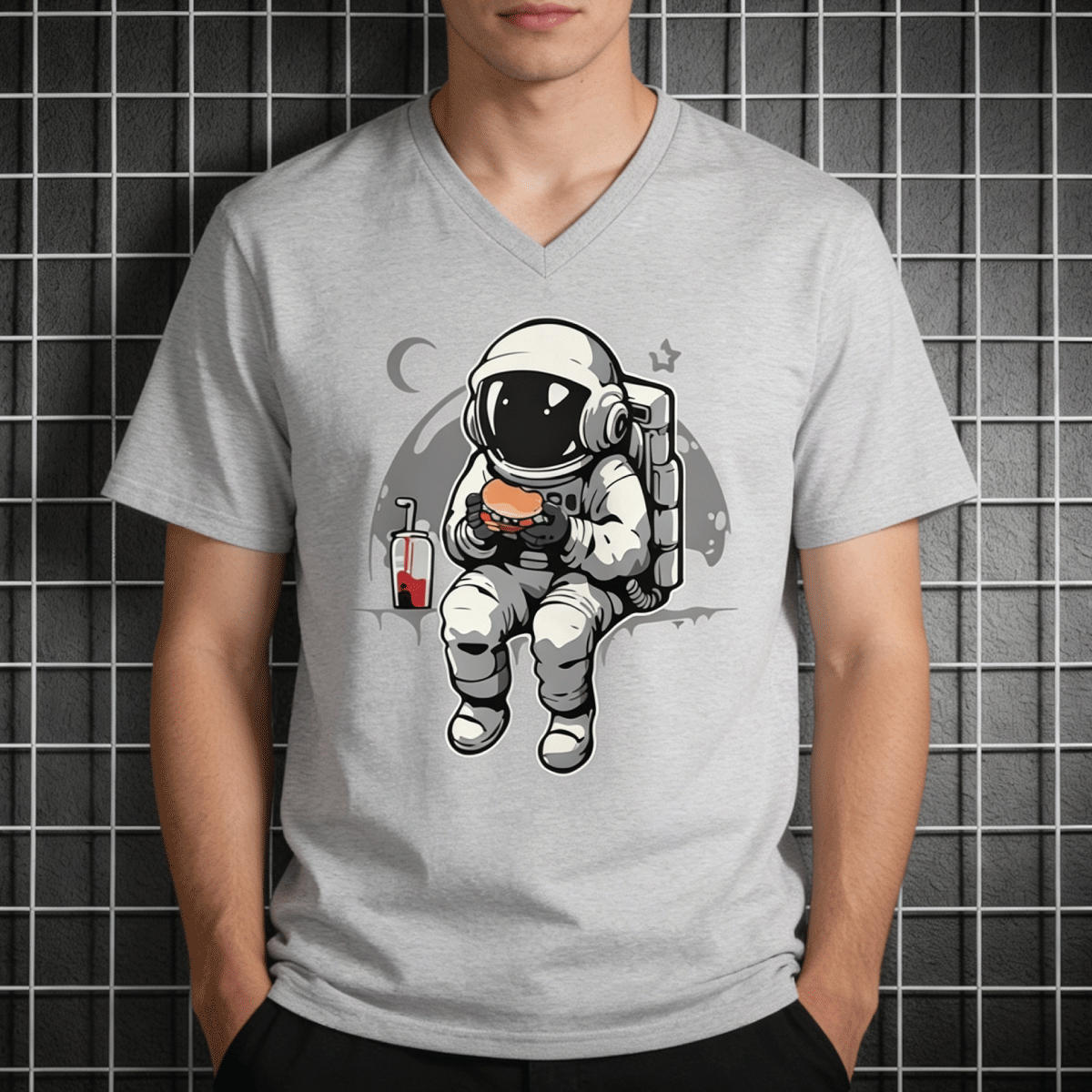 Estampado de Camisetas - CAMISETA DTF CUELLO V ESTAMPADO DOBLECARTA