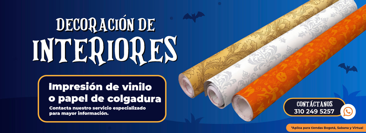 Decoración de interiores AUROS con impresión de vinilo o papel de colgadura para Halloween
