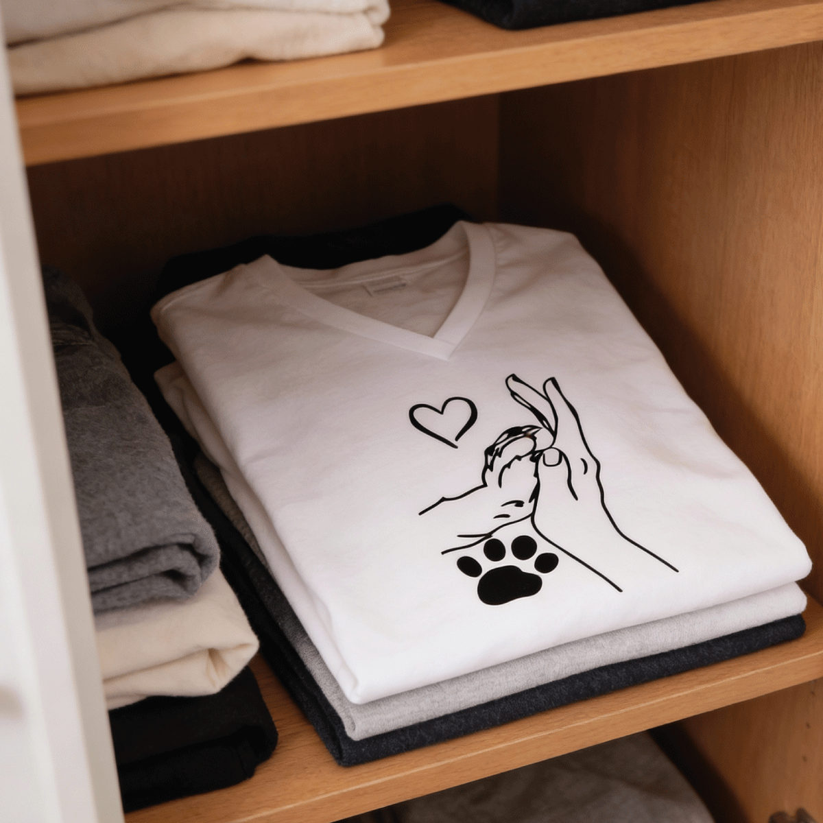 Estampado de Camisetas - CAMISETA DTF CUELLO V ESTAMPADO CARTA
