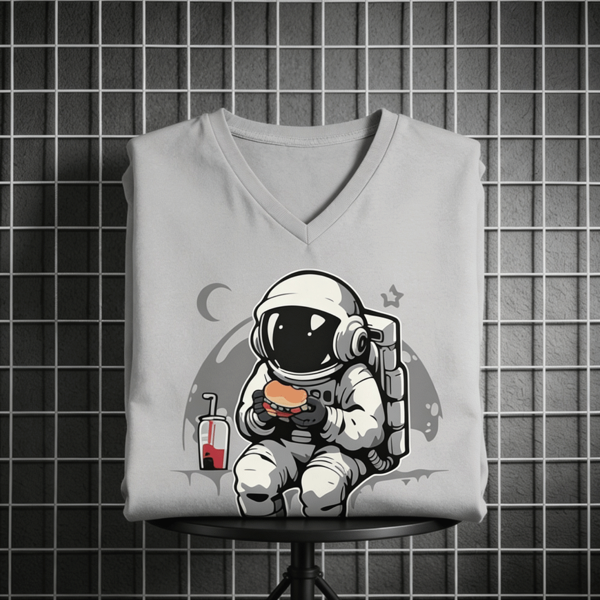 Estampado de Camisetas - CAMISETA DTF CUELLO V ESTAMPADO DOBLECARTA