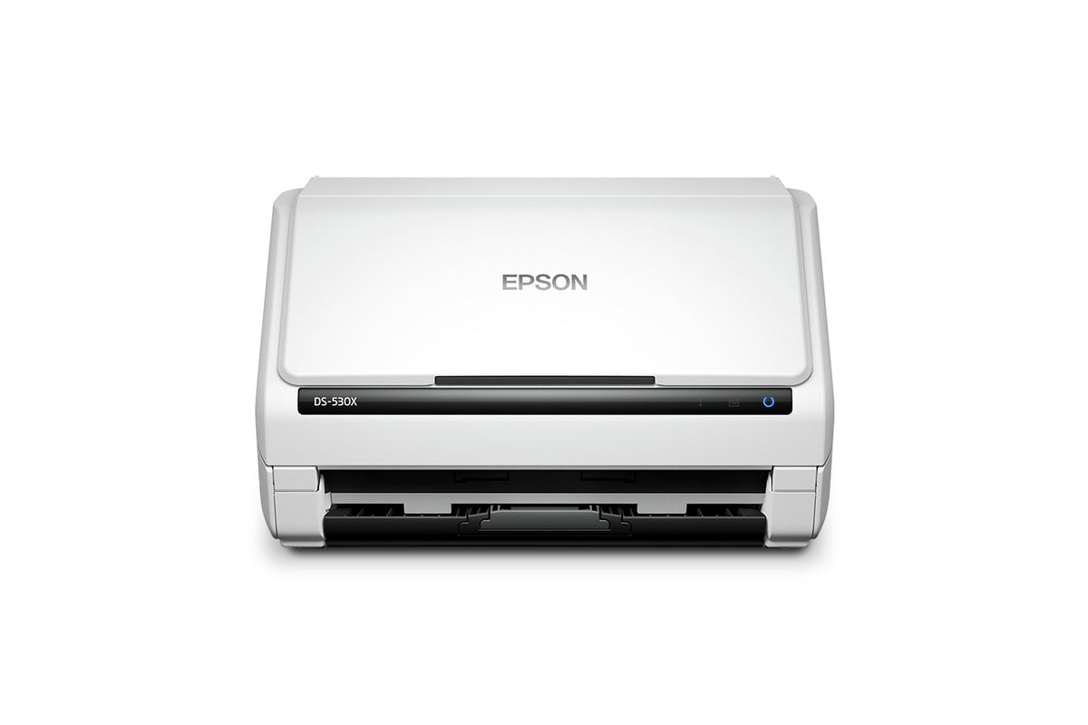 Escáner Epson DS-530X cerrado visto de frente