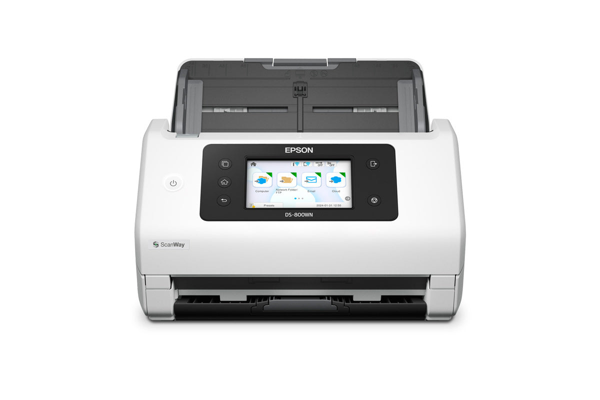 Vista frontal del escáner inalámbrico Epson DS-800WN