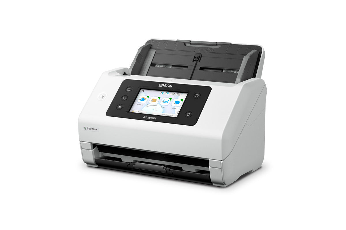 Vista lateral izquierda del escáner inalámbrico Epson DS-800WN