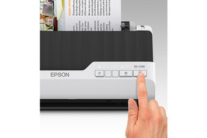 Detalle del panel de control del escáner Epson DS-C330