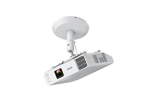 Proyector Epson PowerLite L210W instalado en soporte de techo visto de lado