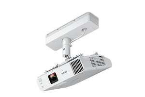 Vista lateral del Epson PowerLite L210W con cubierta de soporte de montaje