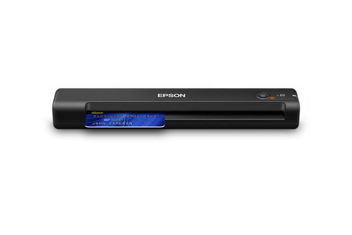 Escáner Epson WorkForce ES-50 digitalizando una tarjeta plástica