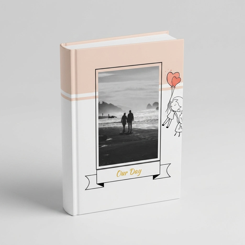 Portada del fotolibro Nuestro Día personalizado para boda | AUROS