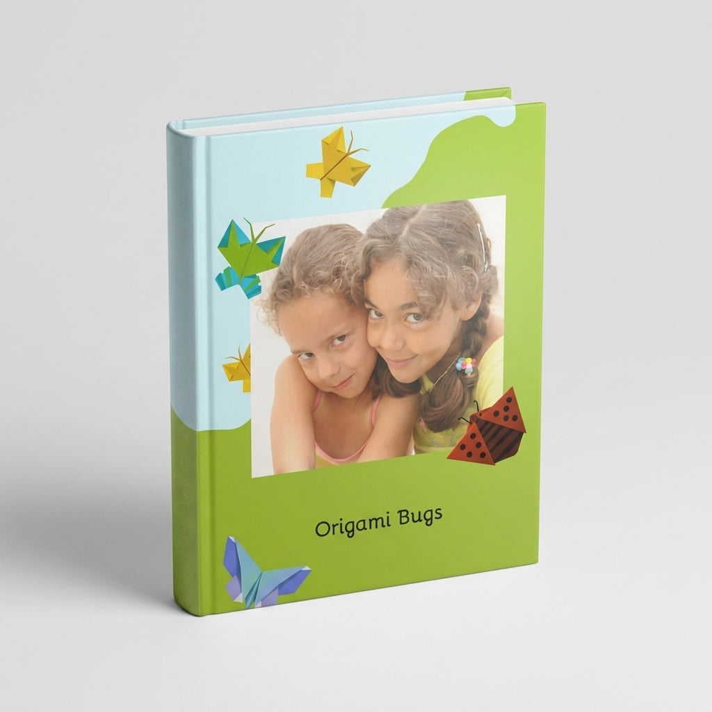 Portada del fotolibro Insectos Origami personalizado para niños | AUROS