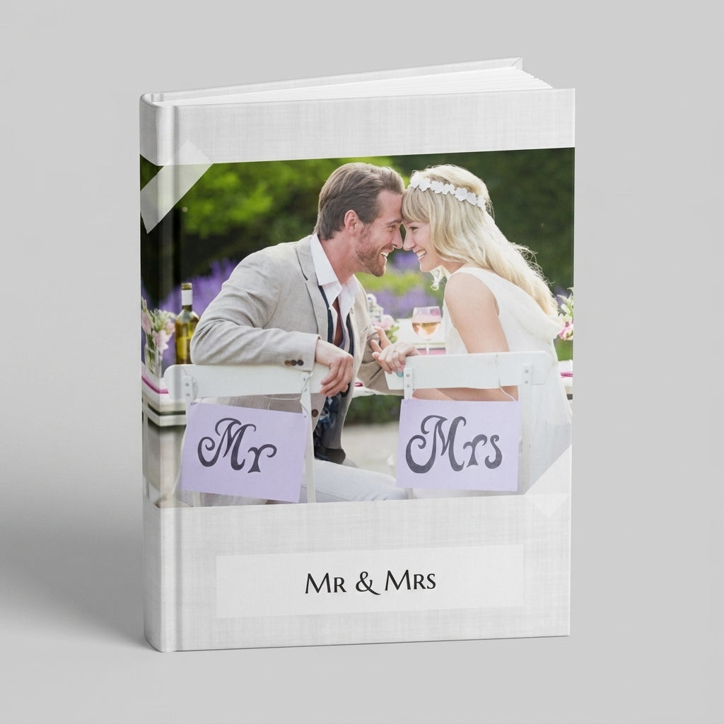 Portada del fotolibro La Belleza del Gris personalizado para boda | AUROS