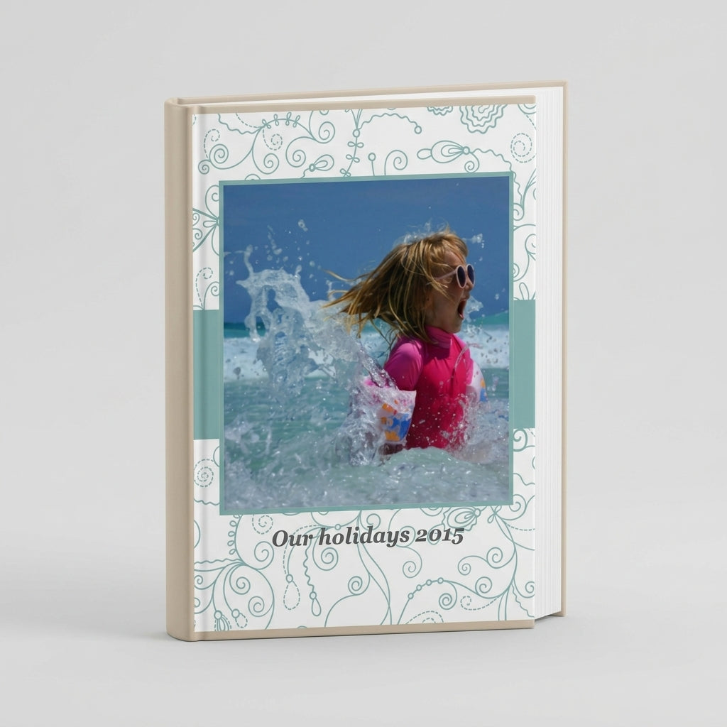 Portada del fotolibro Patrones Turquesa personalizado para vacaciones | AUROS