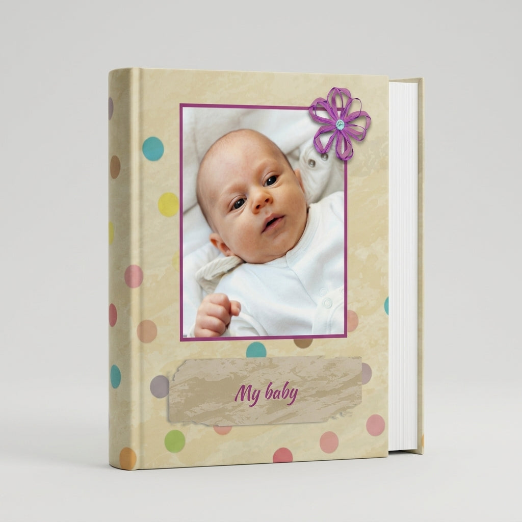 Portada del fotolibro Puntos personalizado para bebés | AUROS