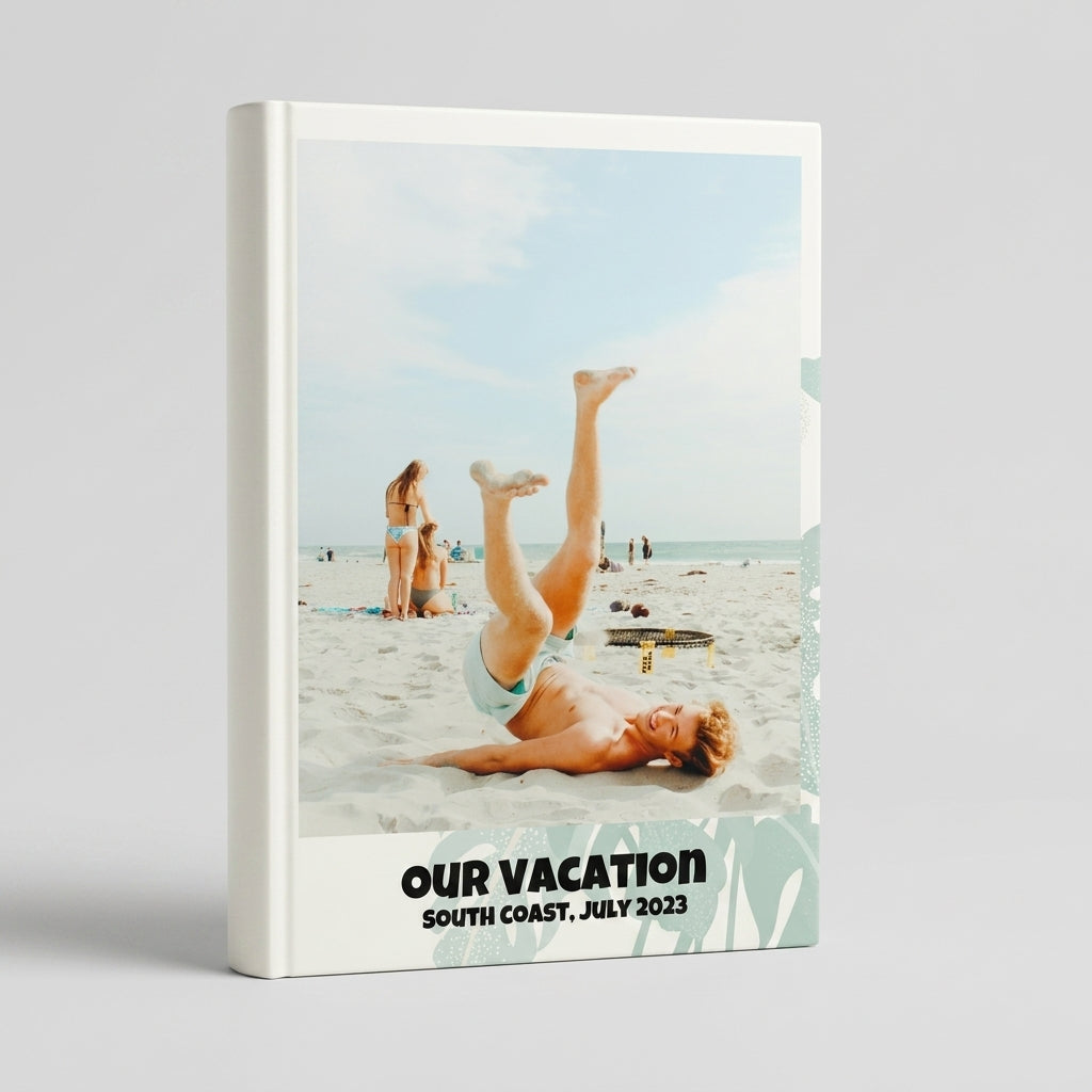Portada del fotolibro Nuestras Vacaciones personalizado para vacaciones | AUROS