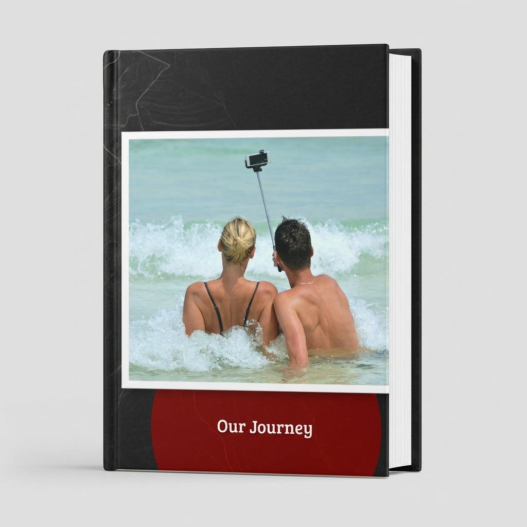 Portada del fotolibro Nuestro Viaje personalizado para pareja | AUROS