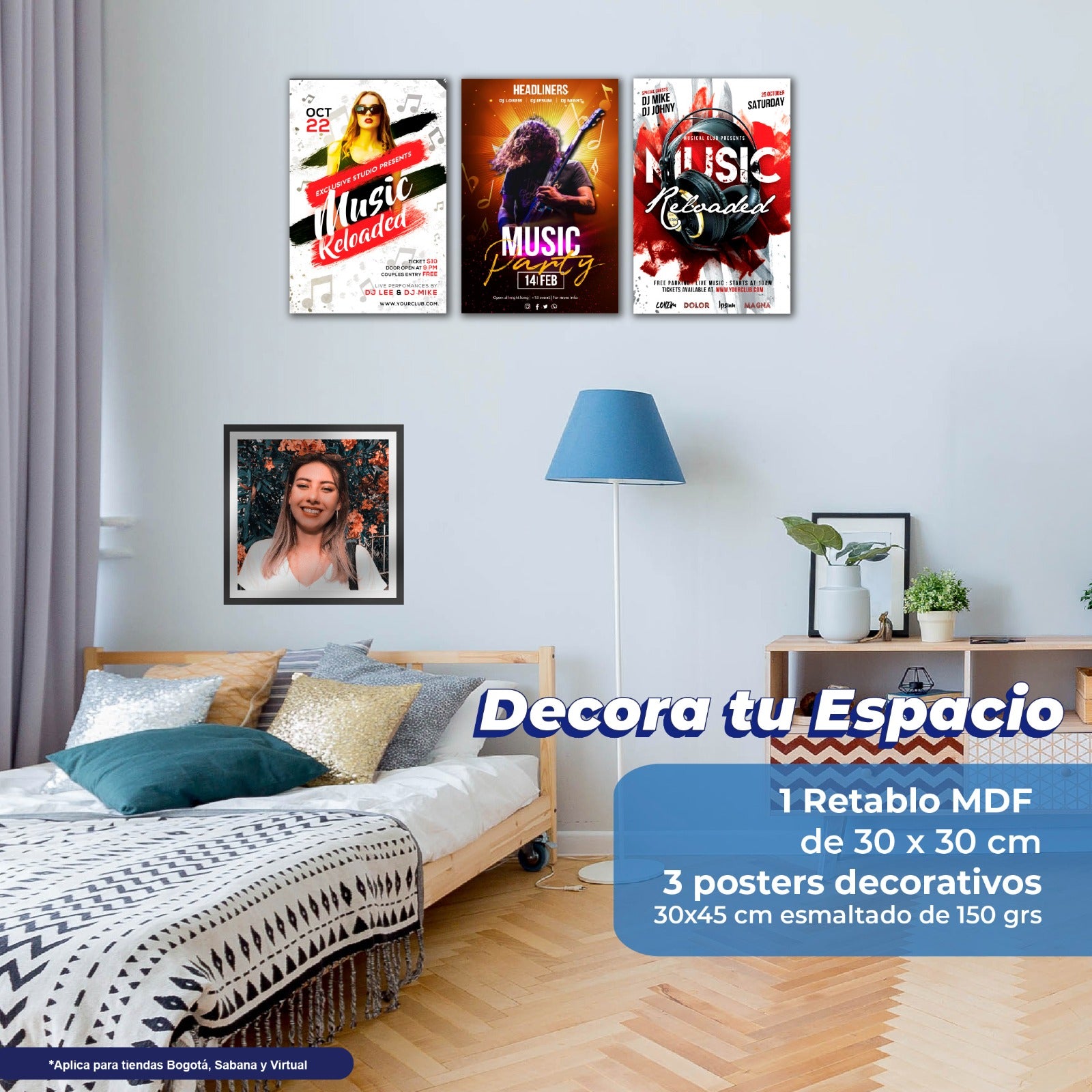 Kit Decora tu Espacio: Retablo MDF y 3 Pósteres | AUROS