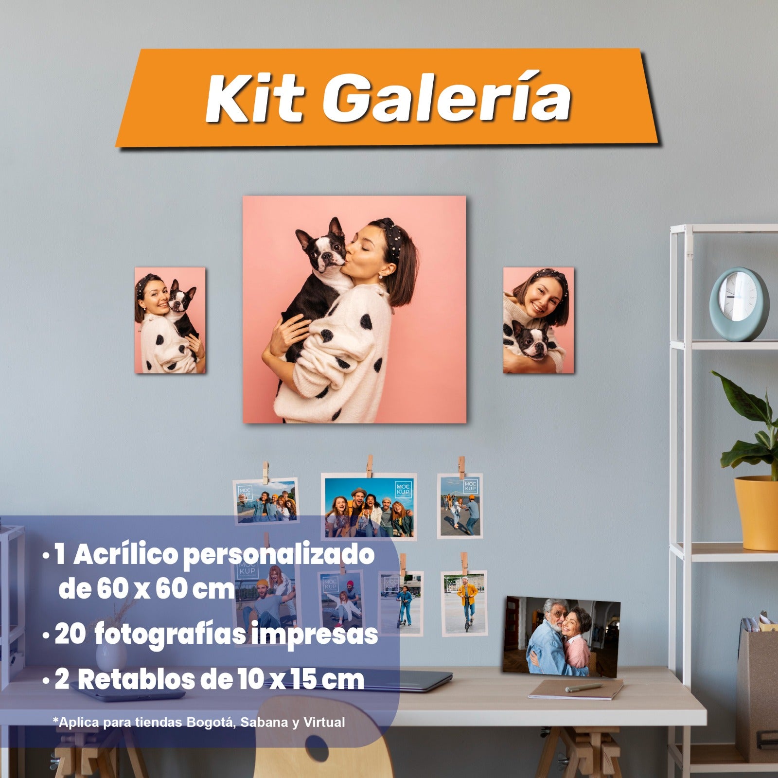 Kit Galería de Pared: Acrílico, Fotos y Retablos | AUROS