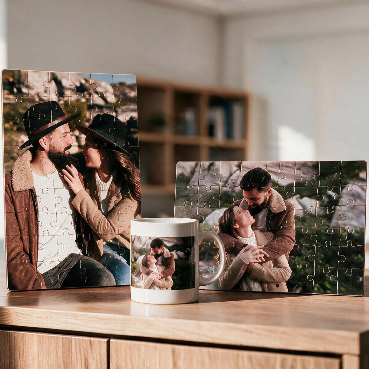 Momentos que Encajan | Kit regalo personalizado con rompecabezas y mug